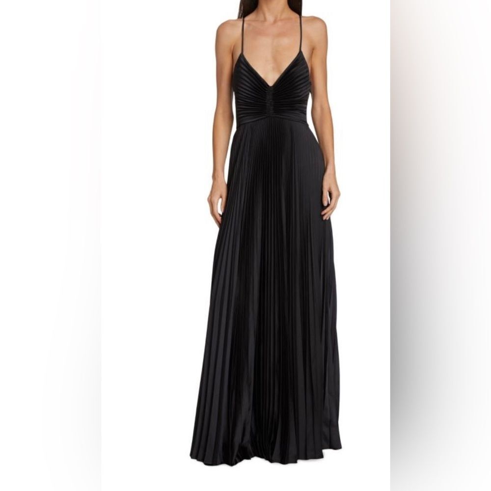 A.L.C. Aries Floor-Length Pleated Gown Dress Nwt Size 12